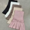 Vestido strapless hebilla